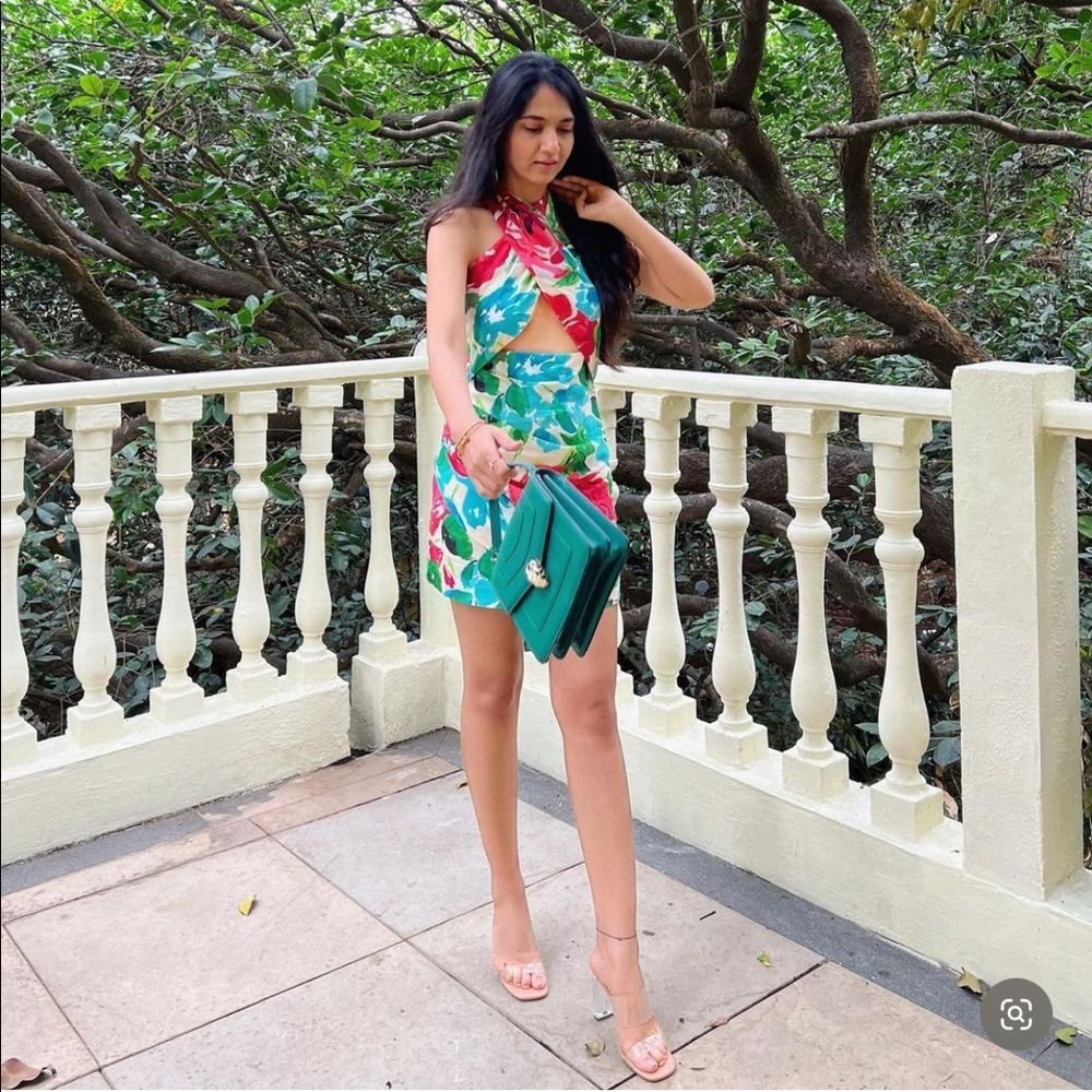 ZARA FLORAL PRINT DRESS - Picture 12 of 13